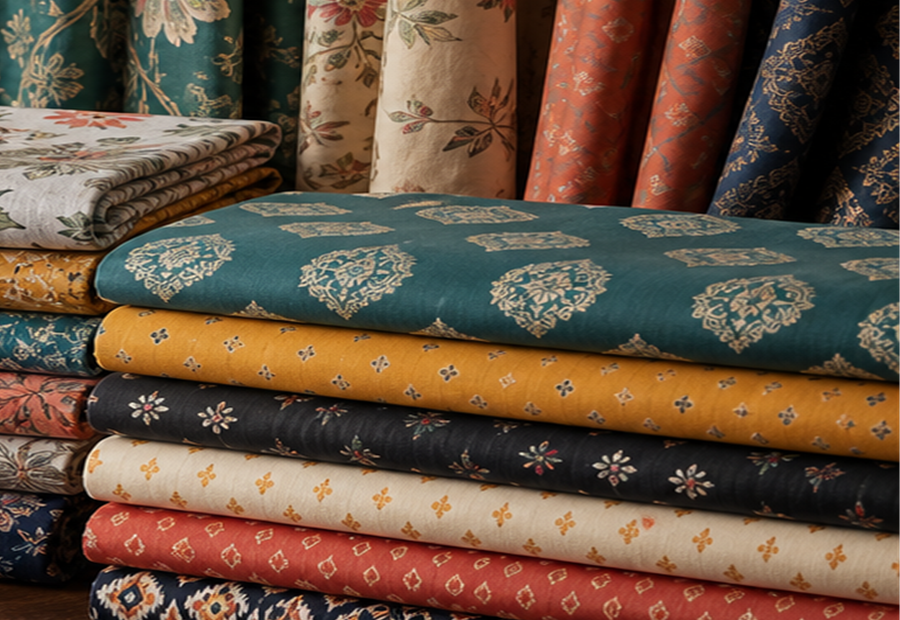 Polyester and blended printed fabric collection